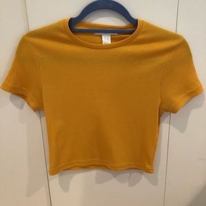 Orange crop top t shirt